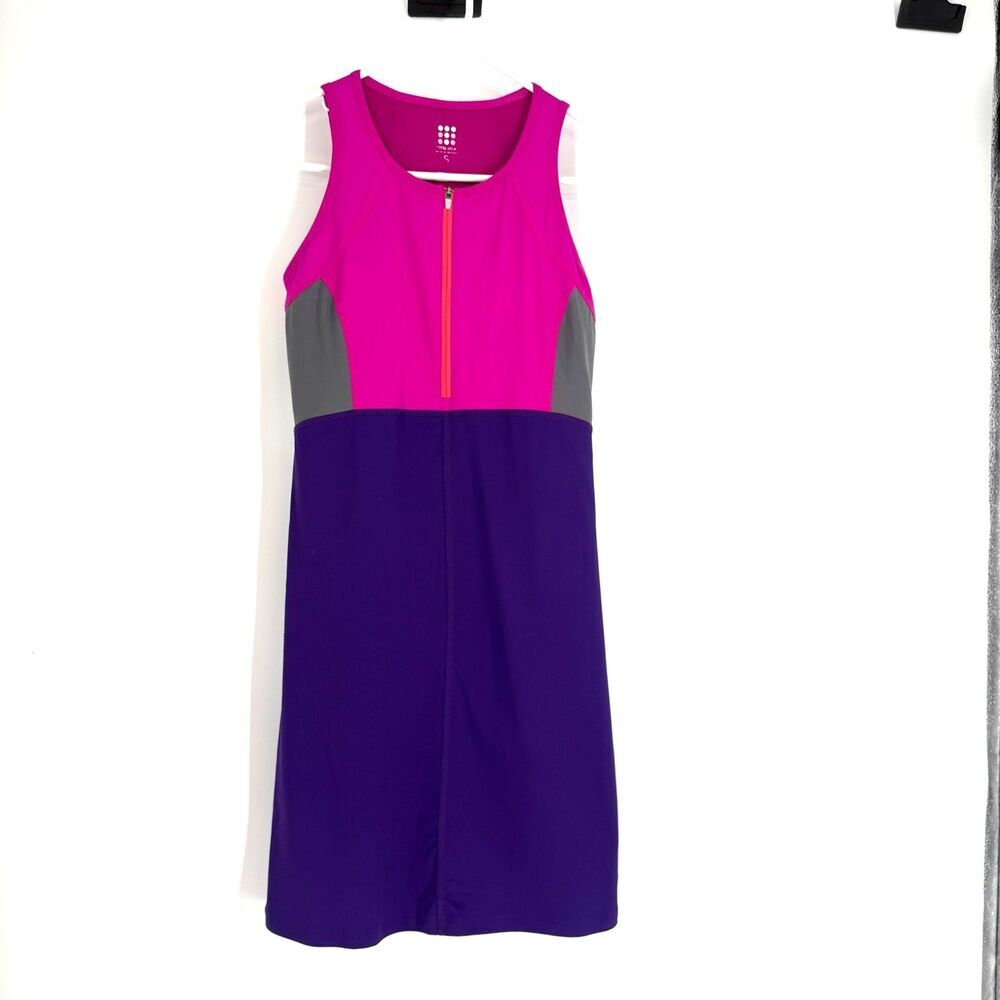 Title Nine Dress Diamelete Athleisure Hike Golf Colorblock Purple Pickleball S